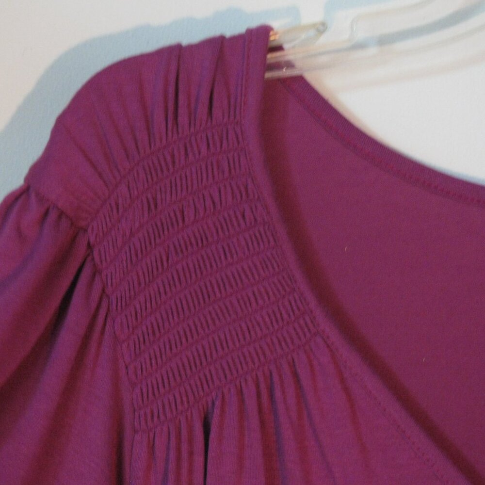 * 2/15 Faded Glory Purple Shirt Large 12 14 NWT Soft Fabric Stretch New - Picture 4 of 5